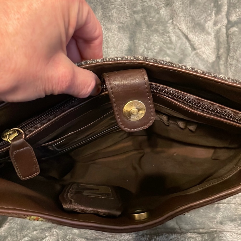 New Bueno purse, handbag. Brown with floral front - Picture 8 of 11